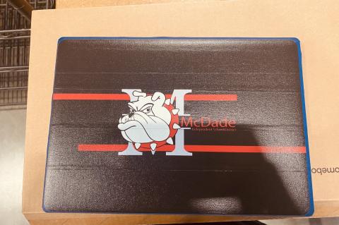 McDade ISD is set to receive new Chromebooks that look like this and include school igsignia.   Courtesy photo