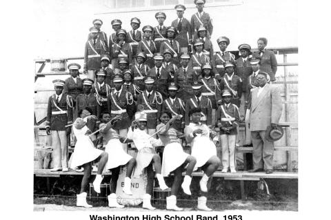 Washington High School’s band from 1953 is shown here. Courtesy photo