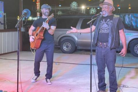 Jeff Haney (left) and Barney Sledge (right) opened up Jamboree with live.   Photos courtesy of Amanda Breeden