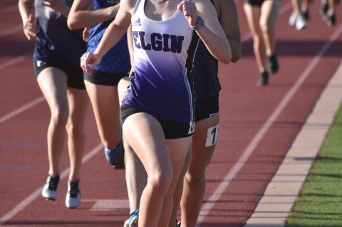 Multi-sport athlete Courtney Shepard excelling in the 800m event. Photo by Corey Smith