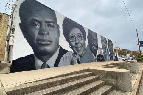 The Elgin Black Icons Mural faces Main Street in Elgin. Facebook / Visit Elgin, TX
