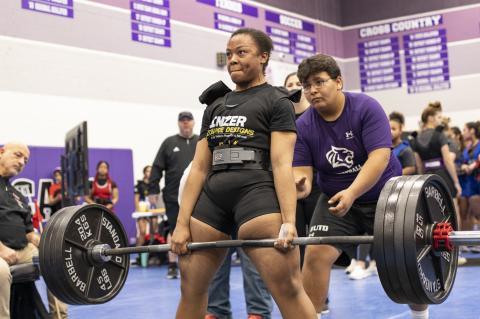 Ralyssa Enueshike showcases her deadlift prowess at a recent meet. Photo by Erin Anderson