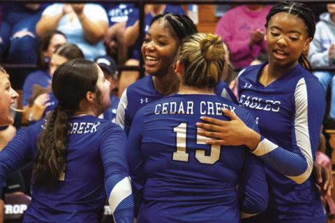 Lady Eagles win pair of district matches