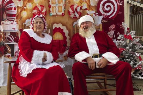 Special guests, Mr. and Mrs. Claus at the Christmas Bazaar. 
