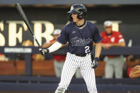 Dallas Baptist University outfielder Jace Grady in action during the 2023 NCAA college baseball season. Photo courtesy of Dallas Baptist University
