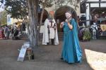 Princess Emlyn plays at the Sherwood Forest Faire in Paige March 4 as a knight looks on. Photo by Fernando Castro