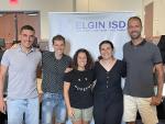 From left, Alberto Pallares, Alberto Domingo Zaratiegui, Sara Melvar Leite, Maria Gallego Gil and Ruben Jimenez have joined Elgin ISD as new teachers from Spain. Courtesy photo