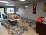 Bags of groceries sit ready to be used for a good cause after the Elgin Police Department’s food drive Nov. 13 in Elgin. Courtesy photo