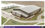 Elgin ISD’s multipurpose facility designs are illustrated here from the exterior. Graphic by PBK Architects