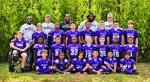 The 2023 Elgin Youth Football and Cheer Junior Football players pose with coaches. Photo courtesy of Ron Ramirez