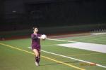 Veronika Villa looks for an open teammate before attempting a throw-in pass. Photo by Quinn Donoghue